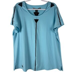 SunSense Jamie Sadock Womens XXL Blue Golf Tennis Performance Shirt SPF 50 NEW